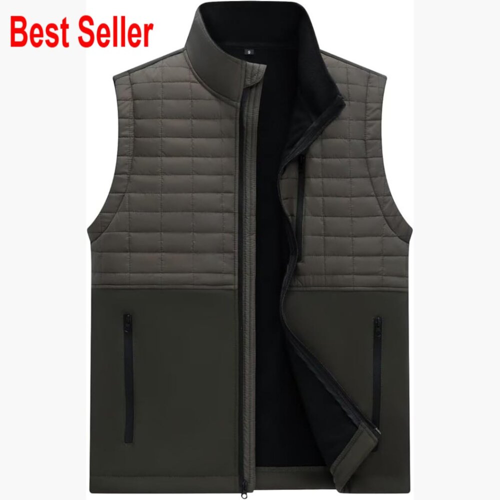 Men's Lightweight Windproof Vest Softshell Outerwear Sleeveless Jacket